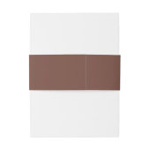 Dark Brown Wedding Einladungsbanderole (Rückseitenbeispiel)