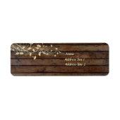 Dark Brown Wood Address Labels (Vorne)