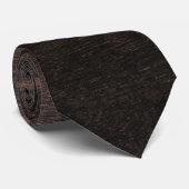 Dark Brown Wood Neck Tie Krawatte (Gerollt)