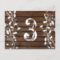 Dark Brown Wood Tischnummer