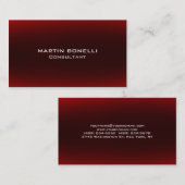 Dark Browny Red Trendy Schlicht Clean Visitenkarte (Vorne/Hinten)