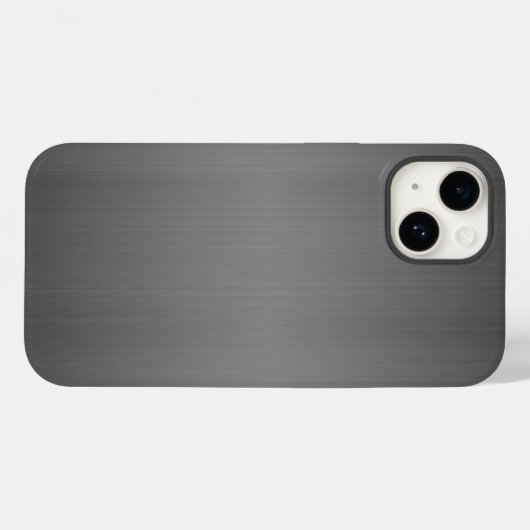 Dark Brushed Metal Look Case-Mate iPhone Hülle (Rückseite (Horizontal))