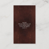 Dark Burgundy Brown Rustic Wedding Details Begleitkarte (Rückseite)