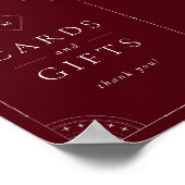 Dark Burgundy Celestis & Stars Karten & Geschenke Poster (Ecke)
