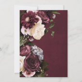 Dark Burgundy & Cream Blur Brautparty Einladung (Rückseite)