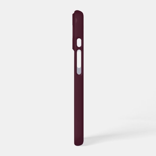 Dark Burgundy Custom Monogram iPhone 16 Hülle (Linke Seite)
