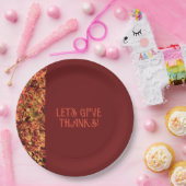 Dark Burgundy Familie Ansammlung glücklich dank Pappteller (Party)