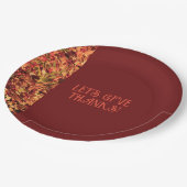 Dark Burgundy Familie Ansammlung glücklich dank Pappteller (Schrägansicht)