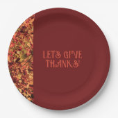 Dark Burgundy Familie Ansammlung glücklich dank Pappteller (Vorderseite)