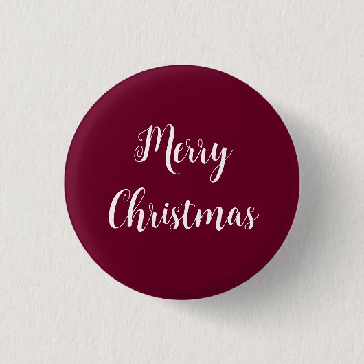 Dark Burgundy Frohe Weihnachtsschaltfläche Button (Vorderseite)