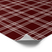 Dark Burgundy Gingham Poster (Ecke)