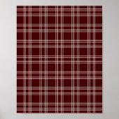 Dark Burgundy Gingham Poster (Vorne)