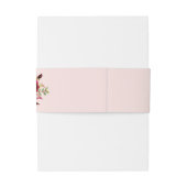 Dark Burgundy Marsala und Pink Floral Pink Einladungsbanderole (Rückseitenbeispiel)