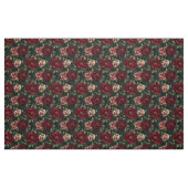 Dark Burgundy Peony Floral Stoff (Fat Quarter (45,7 x 55,9 cm))