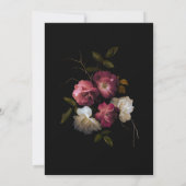 Dark Burgundy Pink Floral Modern Boho Wedding Einladung (Rückseite)