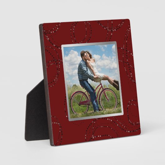 Dark Burgundy Red Wide Frame Foto Fotoplatte (Vorderseite)