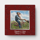 Dark Burgundy Red Wide Frame Foto Fotoplatte (Vorderseite)