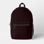 Dark Burgundy | Schlichtes Burgund Bedruckter Rucksack (Vorderseite)