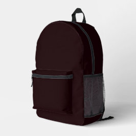 Dark Burgundy | Schlichtes Burgund Bedruckter Rucksack
