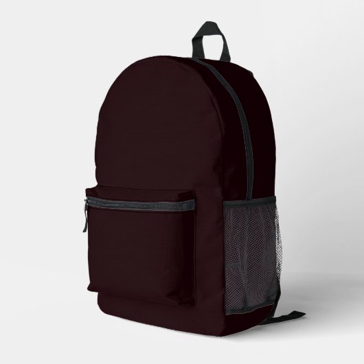 Dark Burgundy | Schlichtes Burgund Bedruckter Rucksack (Rückseitige Ecke Rechts)