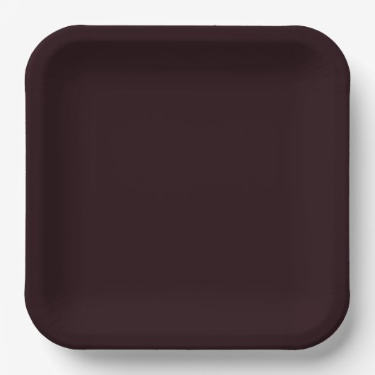 Dark Burgundy | Schlichtes Burgund Pappteller (Vorderseite)