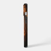 Dark Burl Wood Print iPhone Case iPhone 15 Hülle (Linke Seite)