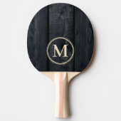 Dark Burnt Wood Monogram Tischtennis Schläger (Vorderseite)