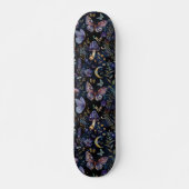 Dark Butterfly Botanical Celestial Skateboard (Vorne)