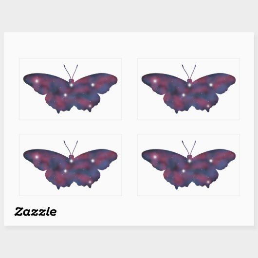 Dark Butterfly Starscape Sticker (Blatt)