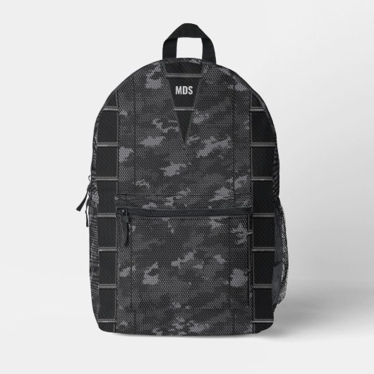 Dark Camouflage Monogram Printed Backpack Bedruckter Rucksack (Vorderseite)