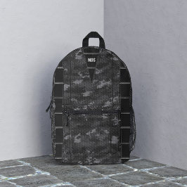 Dark Camouflage Monogram Printed Backpack Bedruckter Rucksack