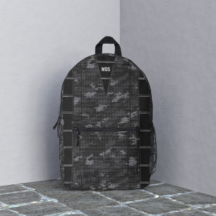 Dark Camouflage Monogram Printed Backpack Bedruckter Rucksack