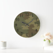 Dark Camouflage Round Clock Große Wanduhr (Zuhause)