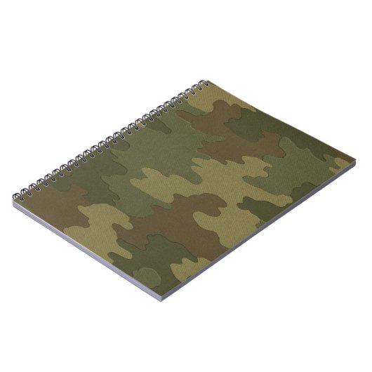 Dark Camouflage Spiral Notebook Notizblock (Linke Seite)