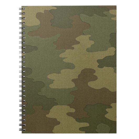 Dark Camouflage Spiral Notebook Notizblock (Vorderseite)