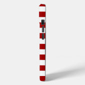 Dark Candy Apple Red and White Stripes Case-Mate iPhone Hülle (Rückseite / Links)