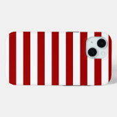 Dark Candy Apple Red and White Stripes Case-Mate iPhone Hülle (Rückseite (Horizontal))