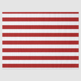 Dark Candy Apple Red and White Stripes Seidenpapier