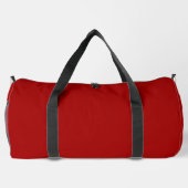 Dark Candy Apple Red Solid Color Duffle Bag (Rückseite)
