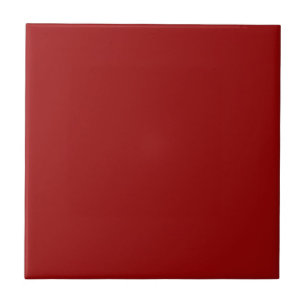 Dark Candy Apple Red Solid Color Fliese