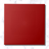 Dark Candy Apple Red Solid Color Fliese