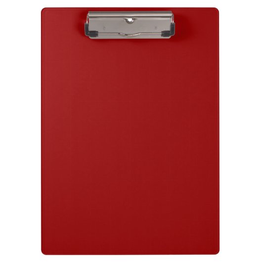 Dark Candy Apple Red Solid Color Klemmbrett (Vorderseite)