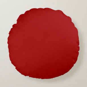Dark Candy Apple Red Solid Color Rundes Kissen