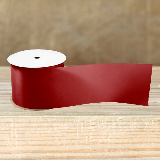 Dark Candy Apple Red Solid Color Satinband