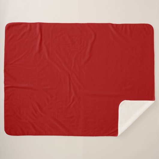 Dark Candy Apple Red Solid Color Sherpadecke (Vorderseite (Horizontal))