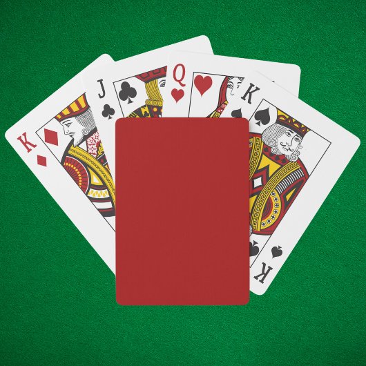 Dark Candy Apple Red Solid Color Spielkarten