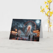 Dark Carnival Halloween Karte (Gelbe Blume)