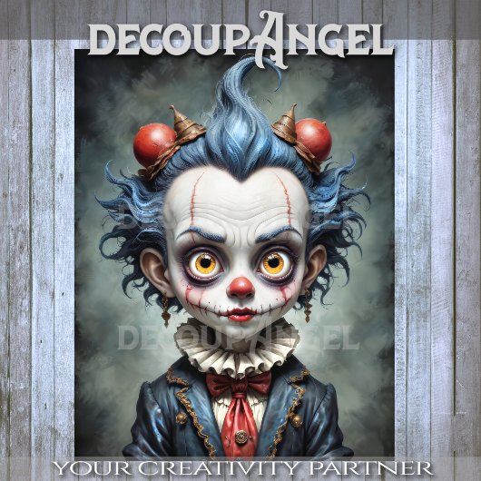 Dark Carnival Performer Decoupage Seidenpapier