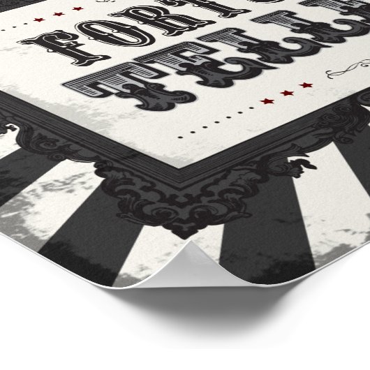 Dark Carnival Psycho Circus Fortune Teller Sign Poster (Ecke)