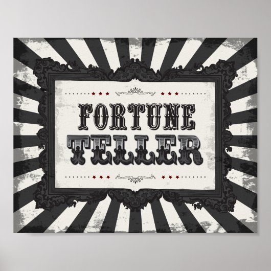 Dark Carnival Psycho Circus Fortune Teller Sign Poster (Vorne)